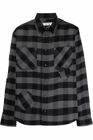OFF-WHITE Check patch-detail shirt