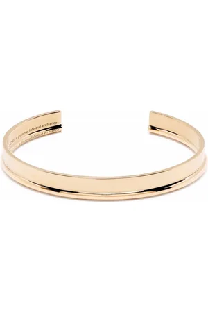 Le Gramme 18kt polished yellow Ribbon cuff set