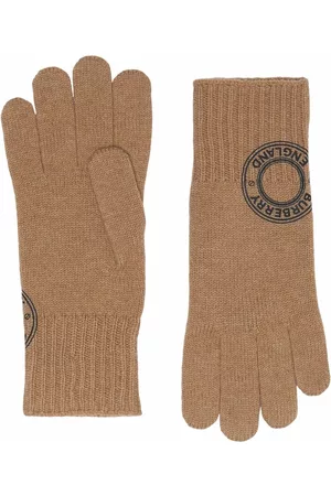 Burberry Men Gloves - Logo-print knitted gloves