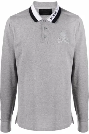 Philipp Plein Logo skull print polo shirt