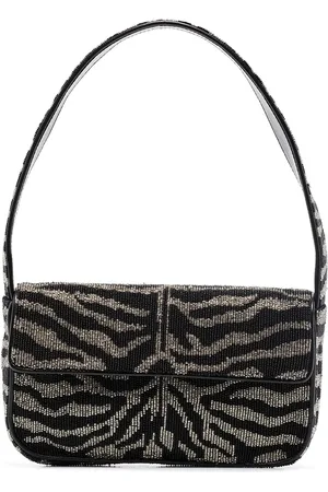 Staud Tommy beaded-zebra pattern shoulder bag