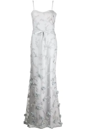Marchesa Notte Embroidered floor-length gown
