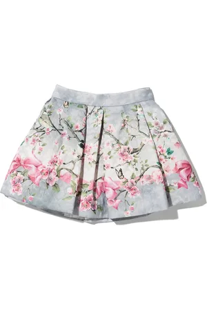 MONNALISA Floral print pleated skirt