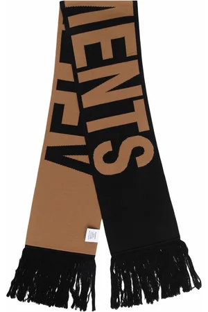 Vetements Intarsia-knit merino scarf