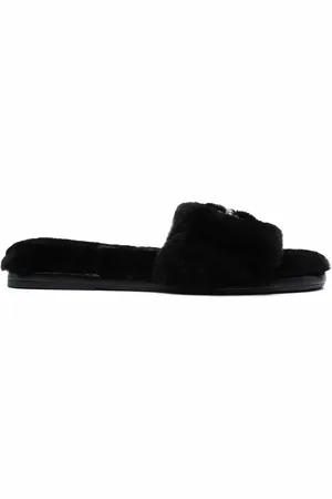 Tory Burch Jeweled shearling slides