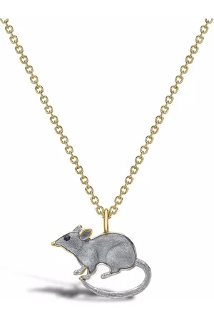 Pragnell 18kt yellow Zodiac rat pendant necklace