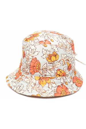 ZIMMERMANN Kids Girls Hats - Floral-print sun hat