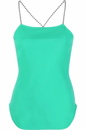 The Attico Chain-detail square-neck top
