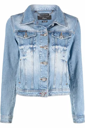 Philipp Plein Logo-plaque denim jacket