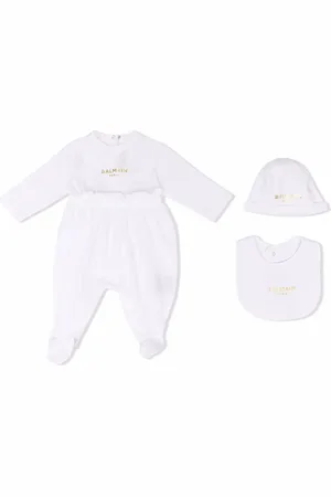 Balmain Logo-print babygrow set