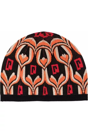 Paco Rabanne Tapestry intarsia-knit beanie