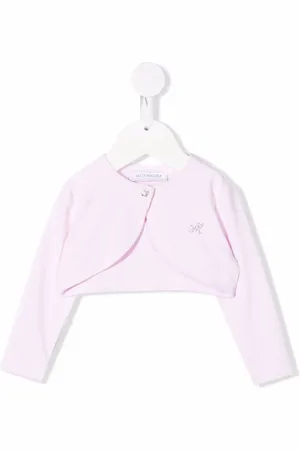 MONNALISA Embellished-logo cardigan