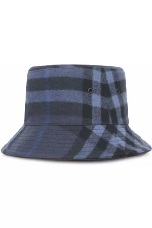 Burberry Men Hats - Check wool-cashmere bucket hat