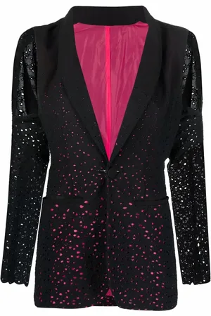 Jean Paul Gaultier 2000s broderie anglaise cut-out blazer