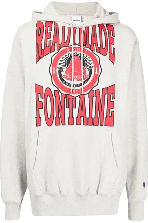 READYMADE Logo-print long-sleeve hoodie