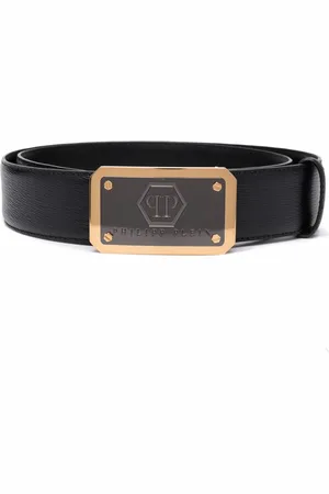 Philipp Plein Logo-plaque leather belt