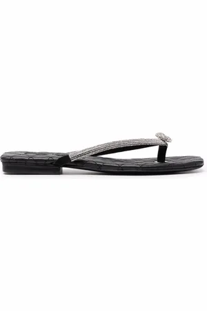 Philipp Plein Crystal skull flip flops