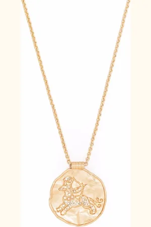Maje Zodiac medal necklace