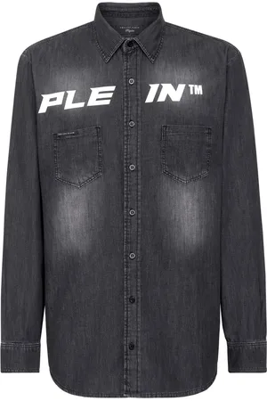 Philipp Plein Plein??? logo denim shirt