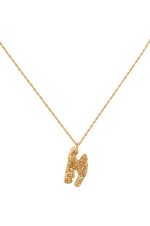 Lee H alphabet pendant necklace