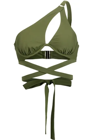 Self-Portrait Asymmetric wrap bikini top