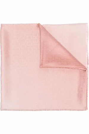 Salvatore Ferragamo Gancini-jacquard wool-silk scarf