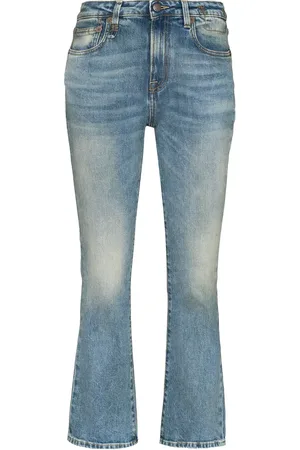 R13 Mid-rise flared jeans