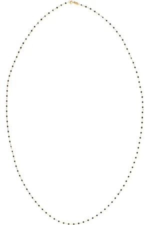 GIGI CLOZEAU 18kt yellow Classic Gigi black beaded necklace