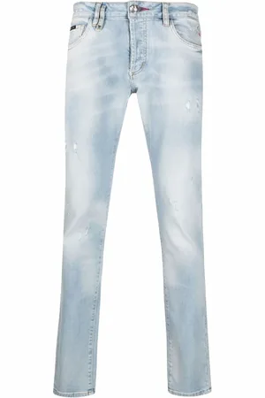 Philipp Plein Destroyed straight-cut jeans