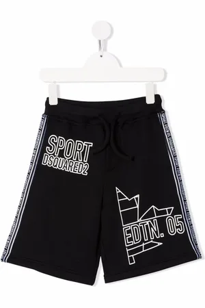 Dsquared2 Slogan-print drawstring track shorts
