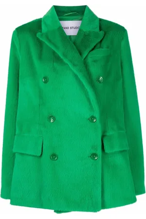 Stand Studio Faux-fur double-breasted coat