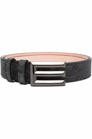 Etro Logo-plaque leather belt