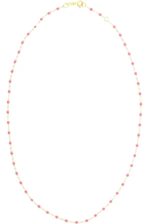 GIGI CLOZEAU 18kt yellow Classic Gigi pink beaded necklace