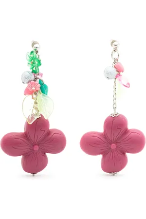 AMIR SLAMA Floral-appliqu?? drop earrings