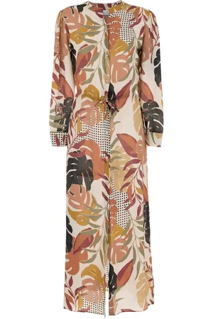 AMIR SLAMA Palm leaf print maxi dress
