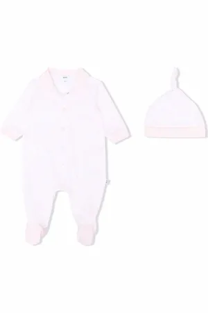 HUGO BOSS Logo-print cotton babygrow set