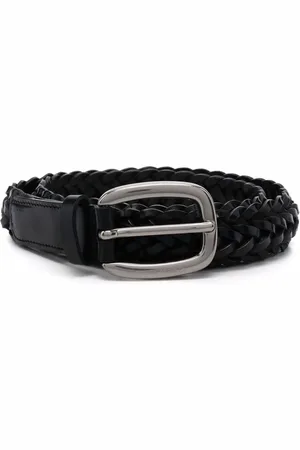Golden Goose Interwoven leather buckle belt