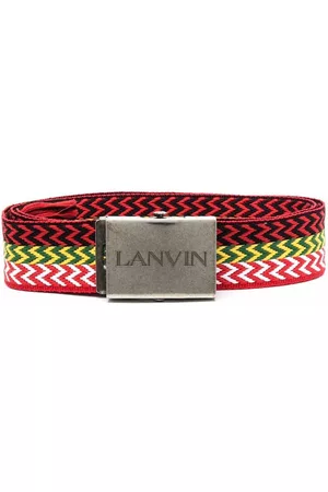 Lanvin Men Belts - Chevron stripe print belt