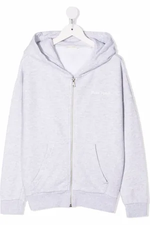 Palm Angels Melange-effect hooded jacket