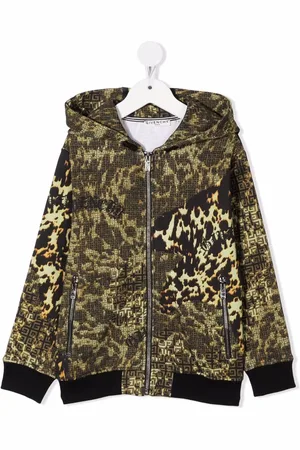 Givenchy Leopard print hooded track jacket