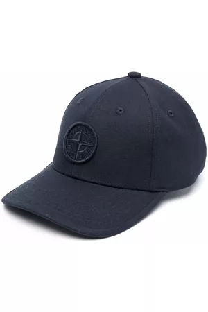Stone Island Junior Girls Caps - Logo-patch cotton cap
