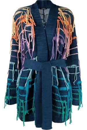 Canessa Tassel-detail belted cardigan
