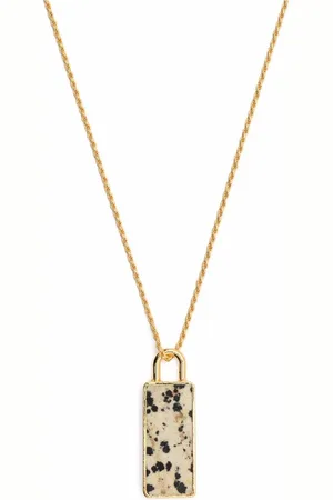Missoma Fused dalmatian jasper-pendant necklace