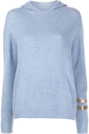 Madison.Maison Stripe-trim cashmere hoodie