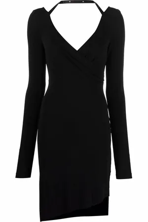 OFF-WHITE Halterneck-strap asymmetric dress