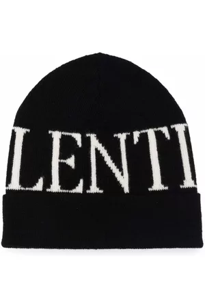 Valentino Intarsia-logo knitted beanie