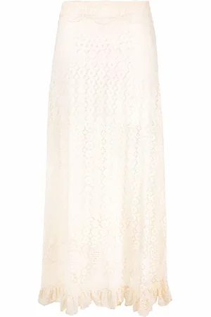 Paco rabanne Lace-overlay maxi skirt
