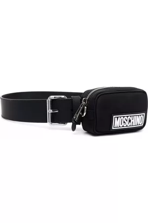 Moschino Logo-print leather belt bag