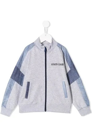 Roberto Cavalli Denim patchwork track jacket