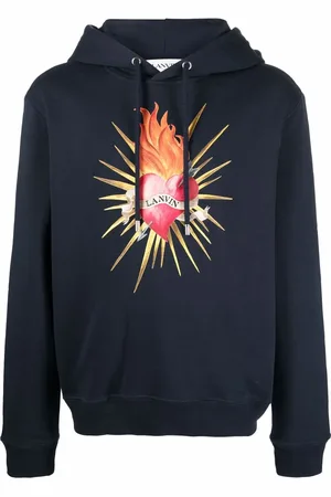 Lanvin Cotton heart print hoodie